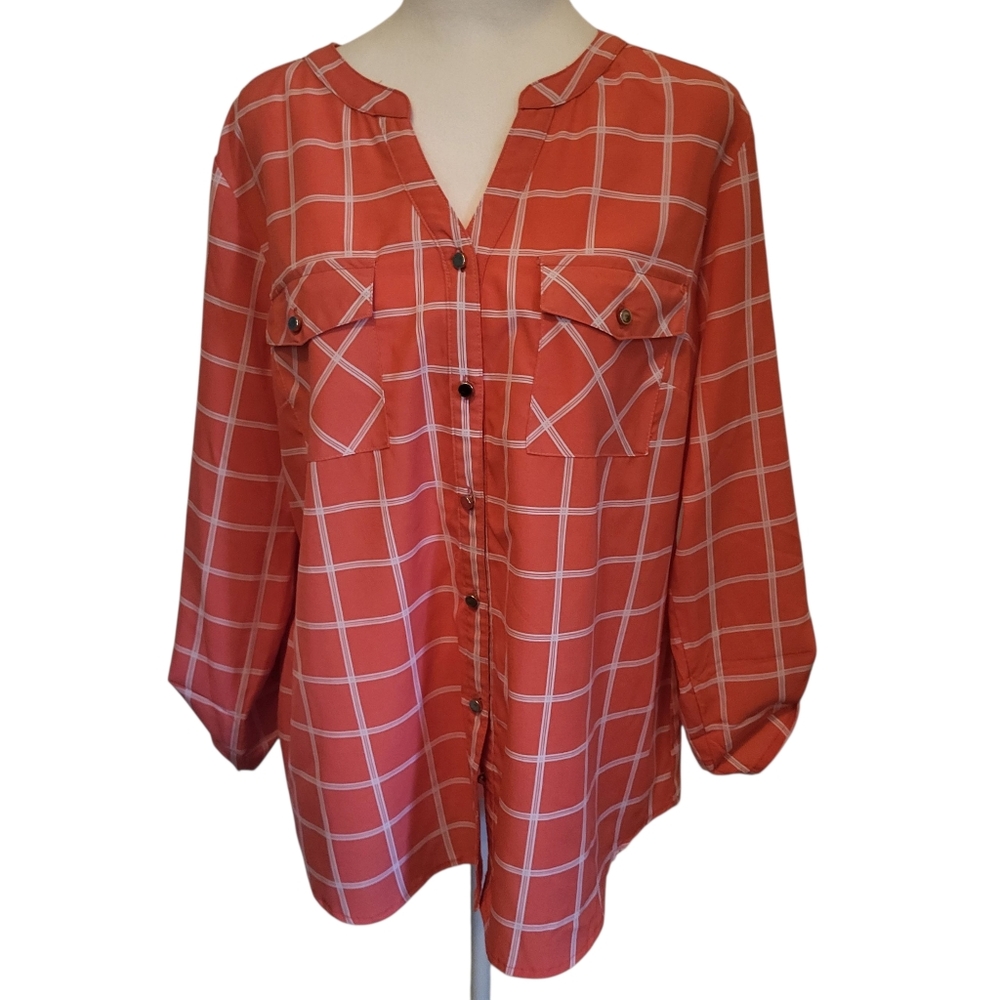 Notations Top Pink/White Sz L